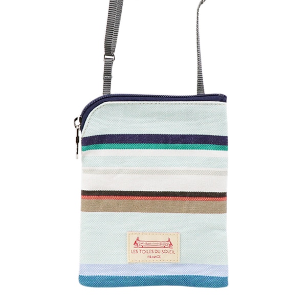 [U213B]パスポートケース・ミニポーチショルダー(ヨコハマ ブラン ターコイズ/YOKOHAMA Blanc Turquoise) サコッシュ