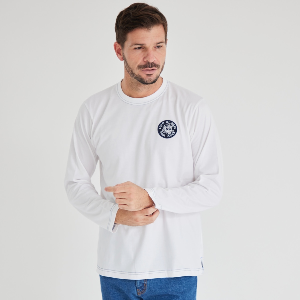 [SINA COVA(シナコバ)]ベーシックロングスリーブ Tシャツ ホワイト Lサイズ 10000070