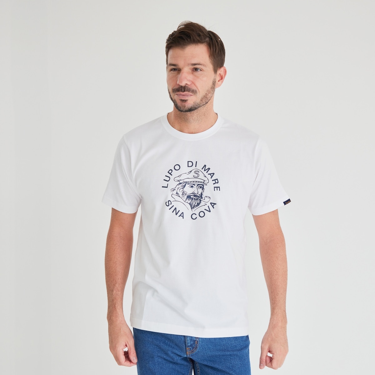 [SINA COVA(シナコバ)]ロゴプリント Tシャツ ホワイト L 10000580