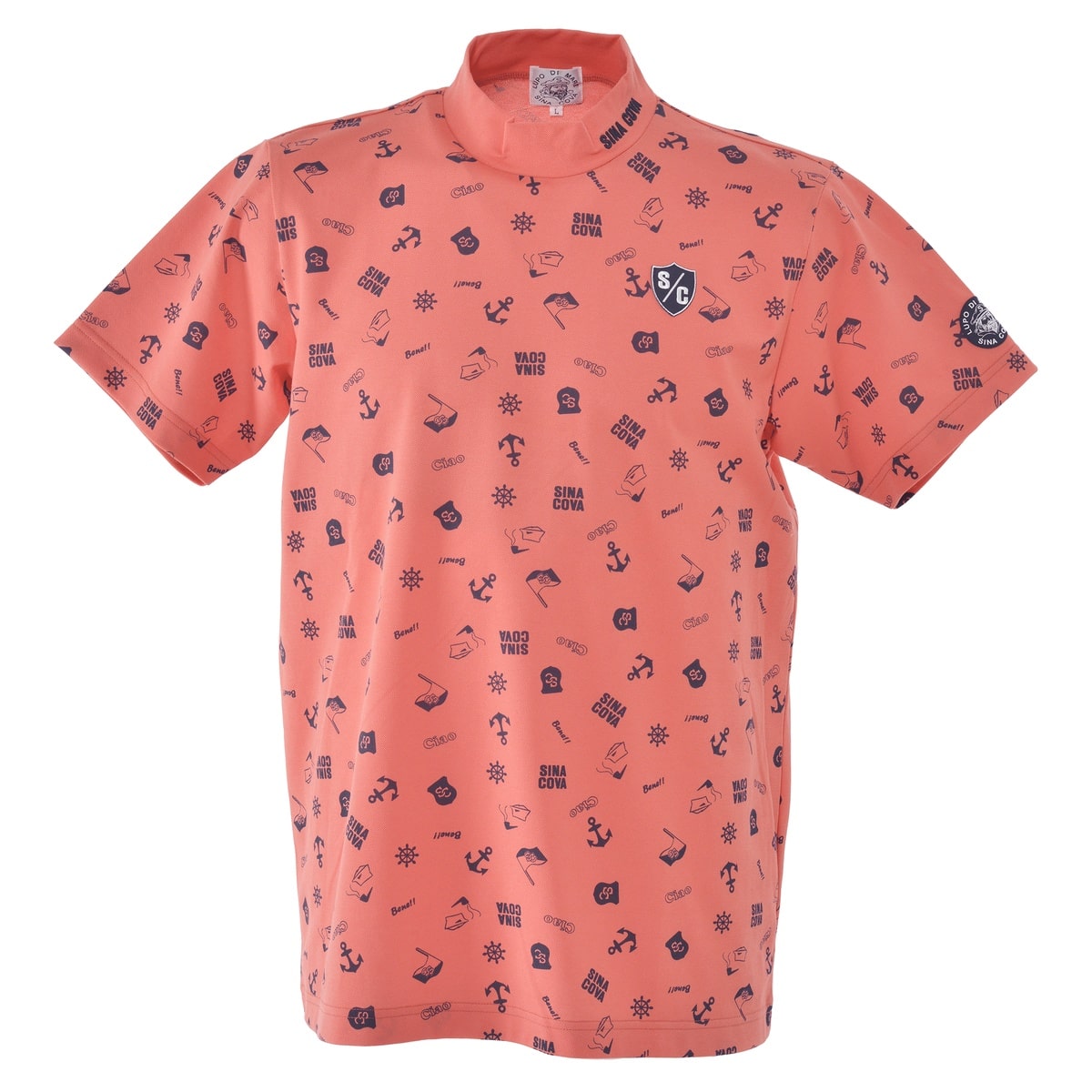 [SINA COVA(シナコバ)]ハイネック 半袖Tシャツ オレンジ  Mサイズ 24150540