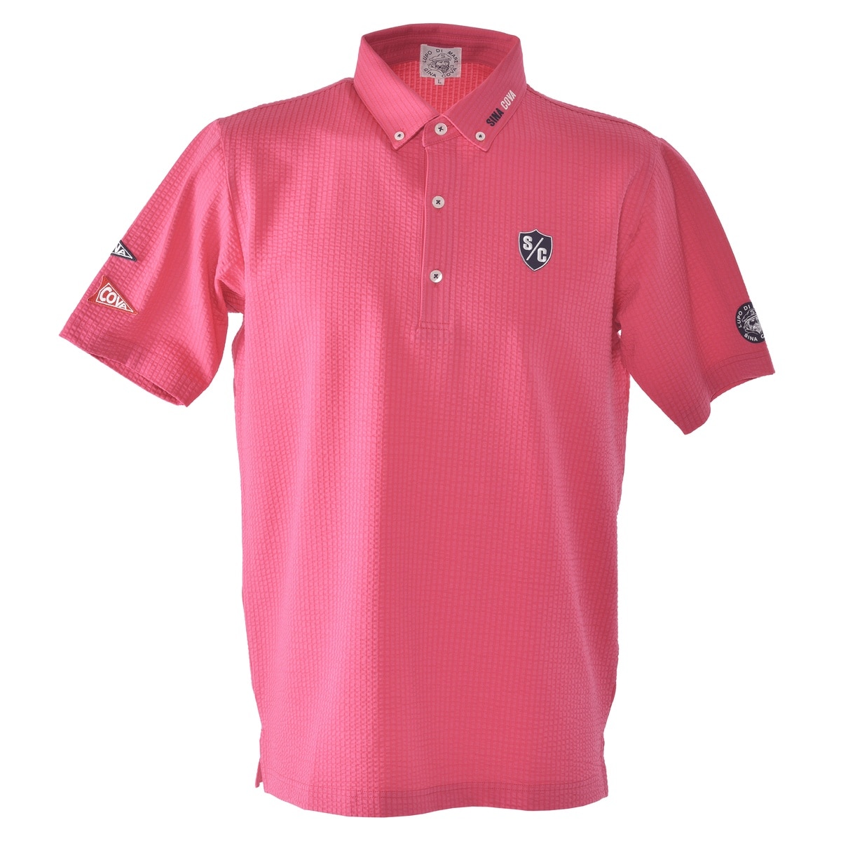 [SINA COVA(シナコバ)]半袖ボタンダウンシャツ ピンク  Lサイズ 24150550