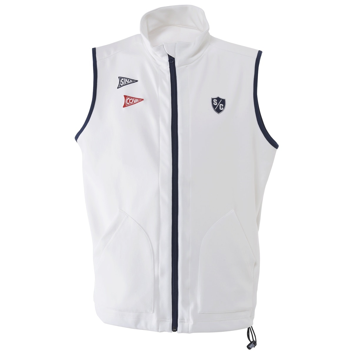 [SINA COVA(シナコバ)]ZIP UPベスト オフホワイト Mサイズ 24153510