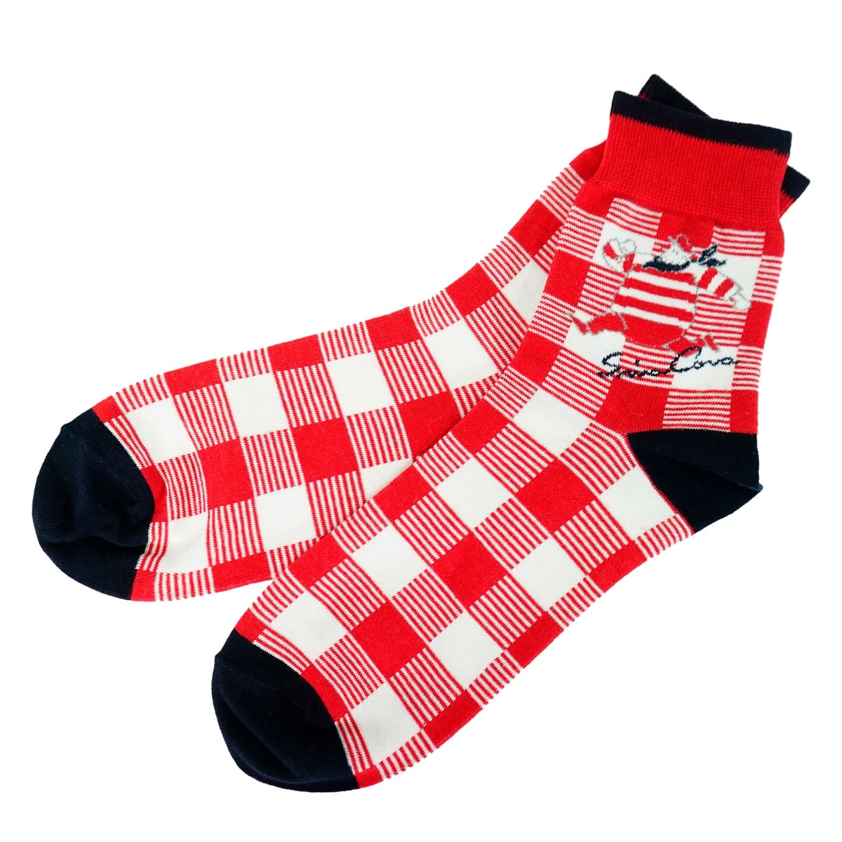 [SINA COVA(シナコバ)]ソックス (25cm～27cm) 24177440 レッド F