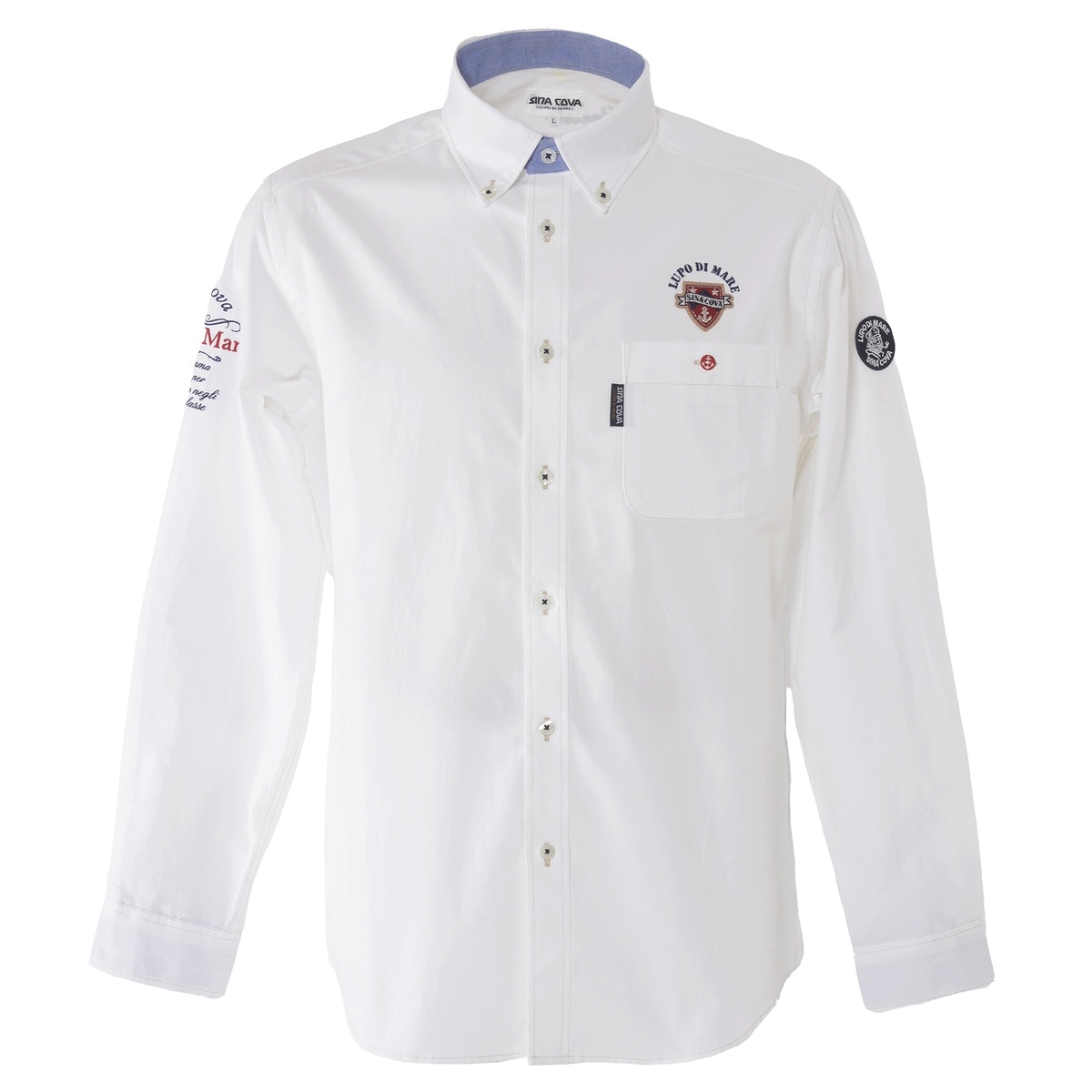 [SINA COVA(シナコバ)]長袖ボタンダウンシャツ 24214010 ホワイト L