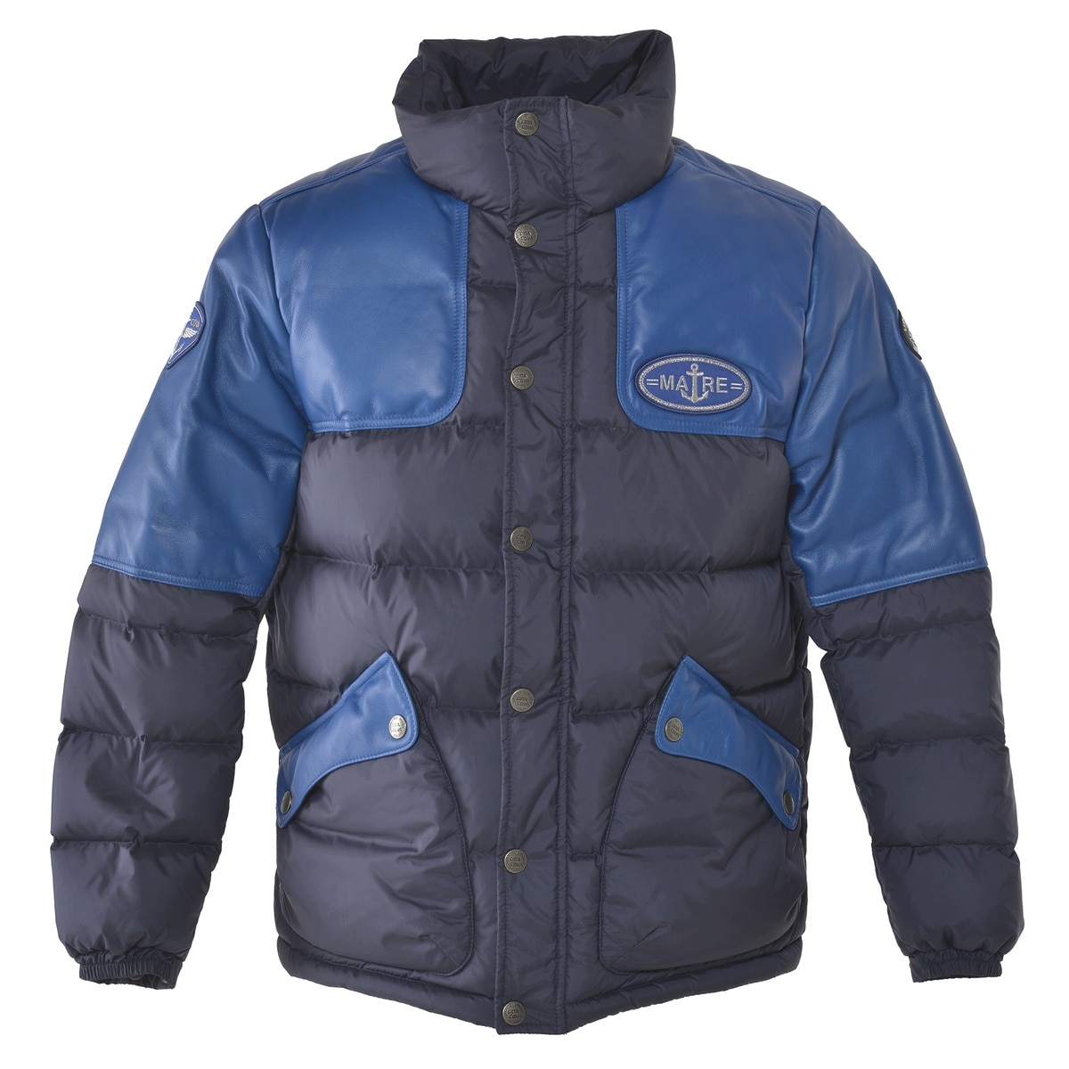 [SINA COVA(シナコバ)]レザー切替ダウンジャケット 24223920 ブルー L