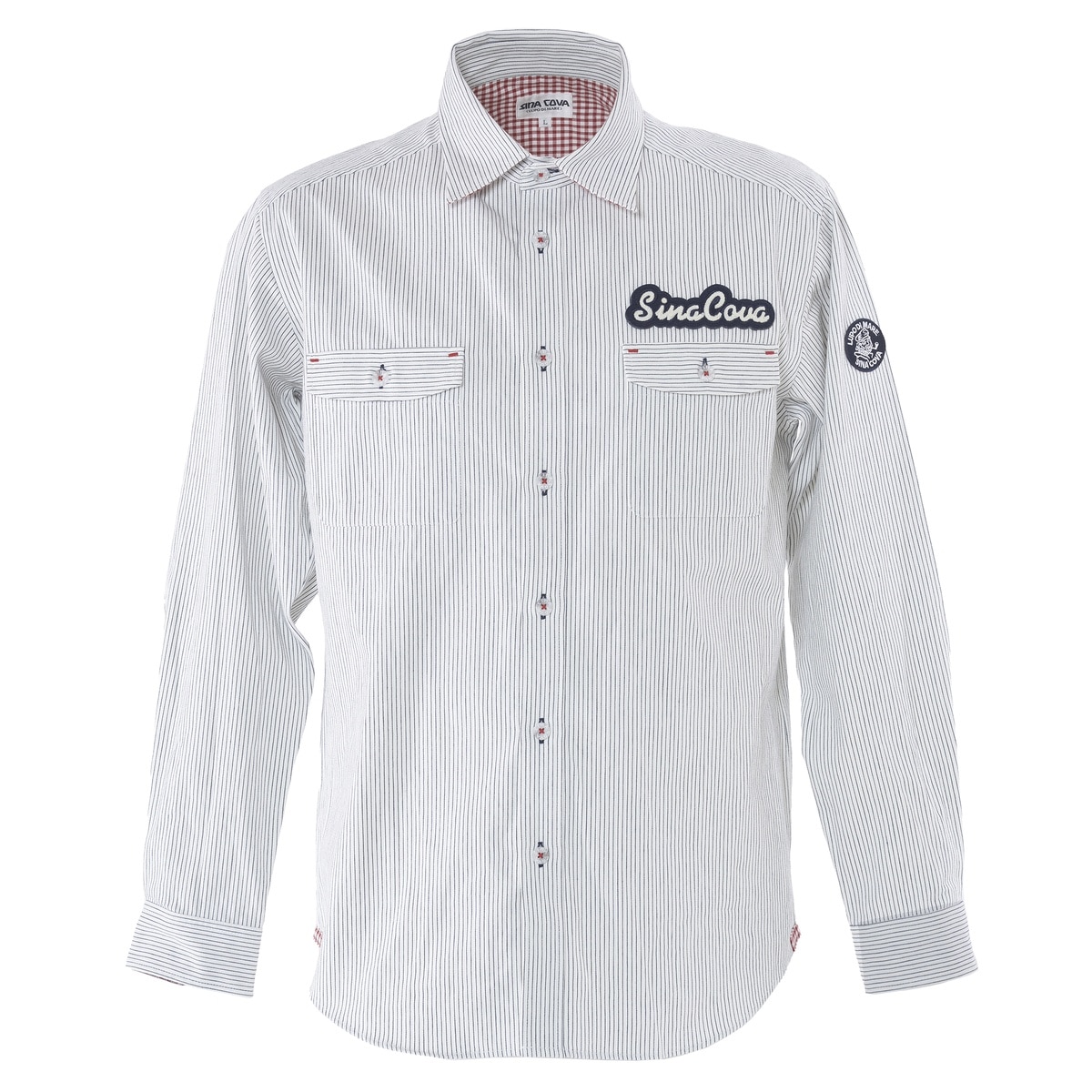 [SINA COVA(シナコバ)]ストライプ デニムシャツ 24224030 ホワイト L