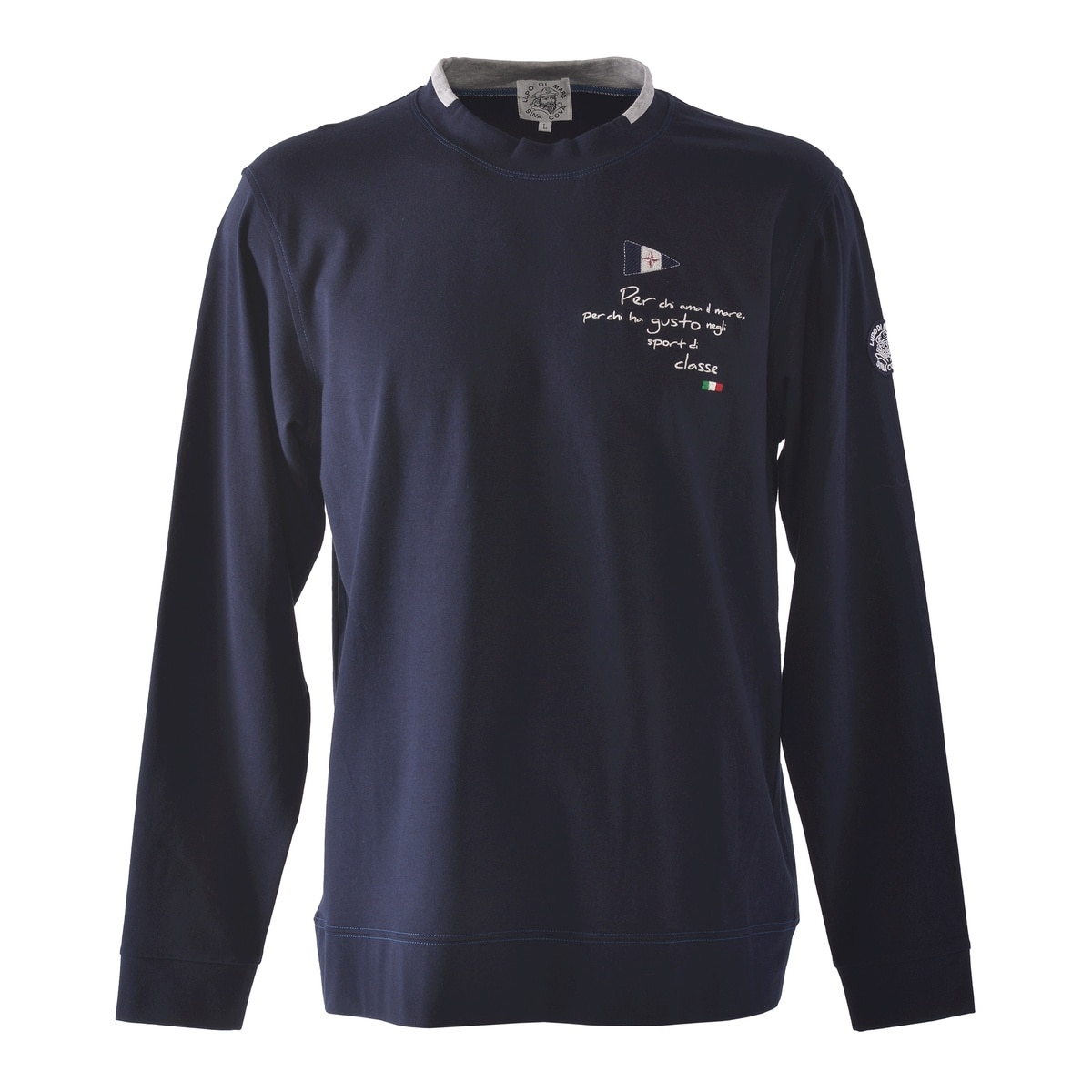 [SINA COVA(シナコバ)]モックネック長袖Tシャツ 25110040 ネイビー L