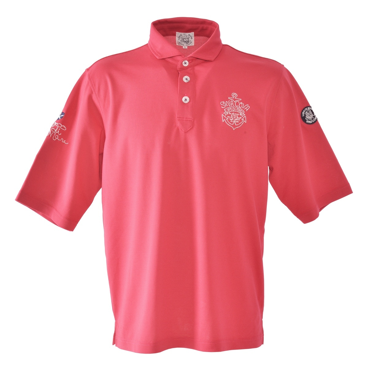 [SINA COVA(シナコバ)]5分袖ポロシャツ 25110560 レッド L