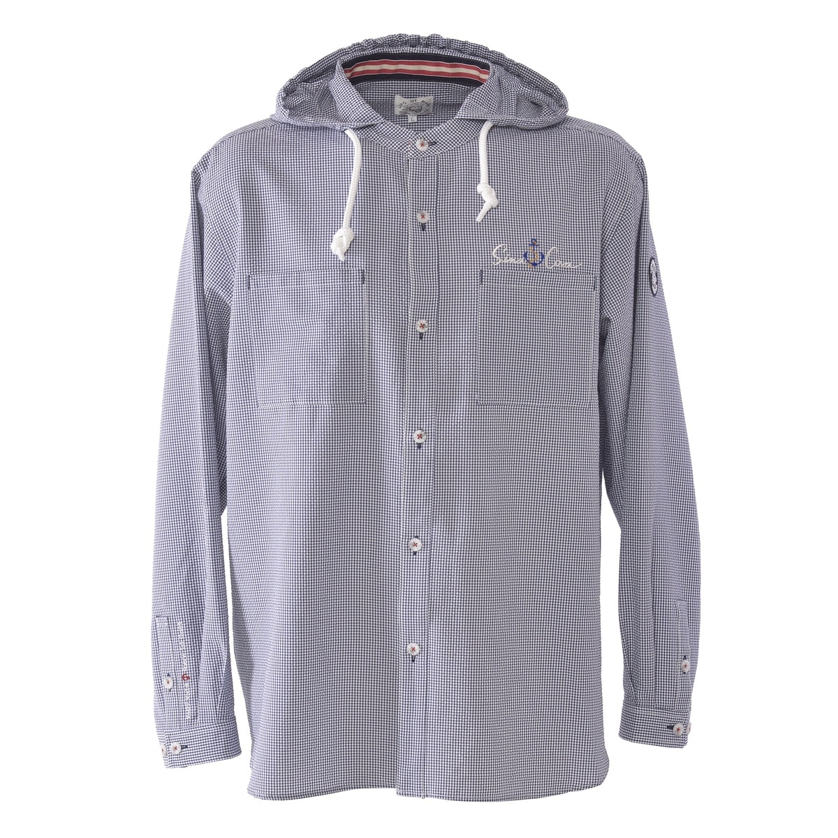 [SINA COVA(シナコバ)]フード付きシャツジャケット ユニセックス(男女兼用)25113060 ネイビー L