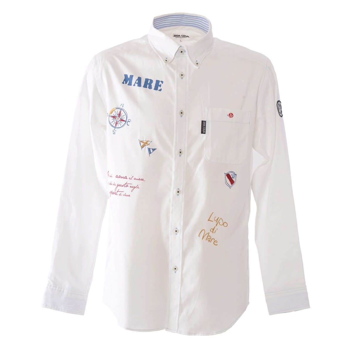 [SINA COVA(シナコバ)]長袖ボタンダウンシャツ 25114030 ホワイト L