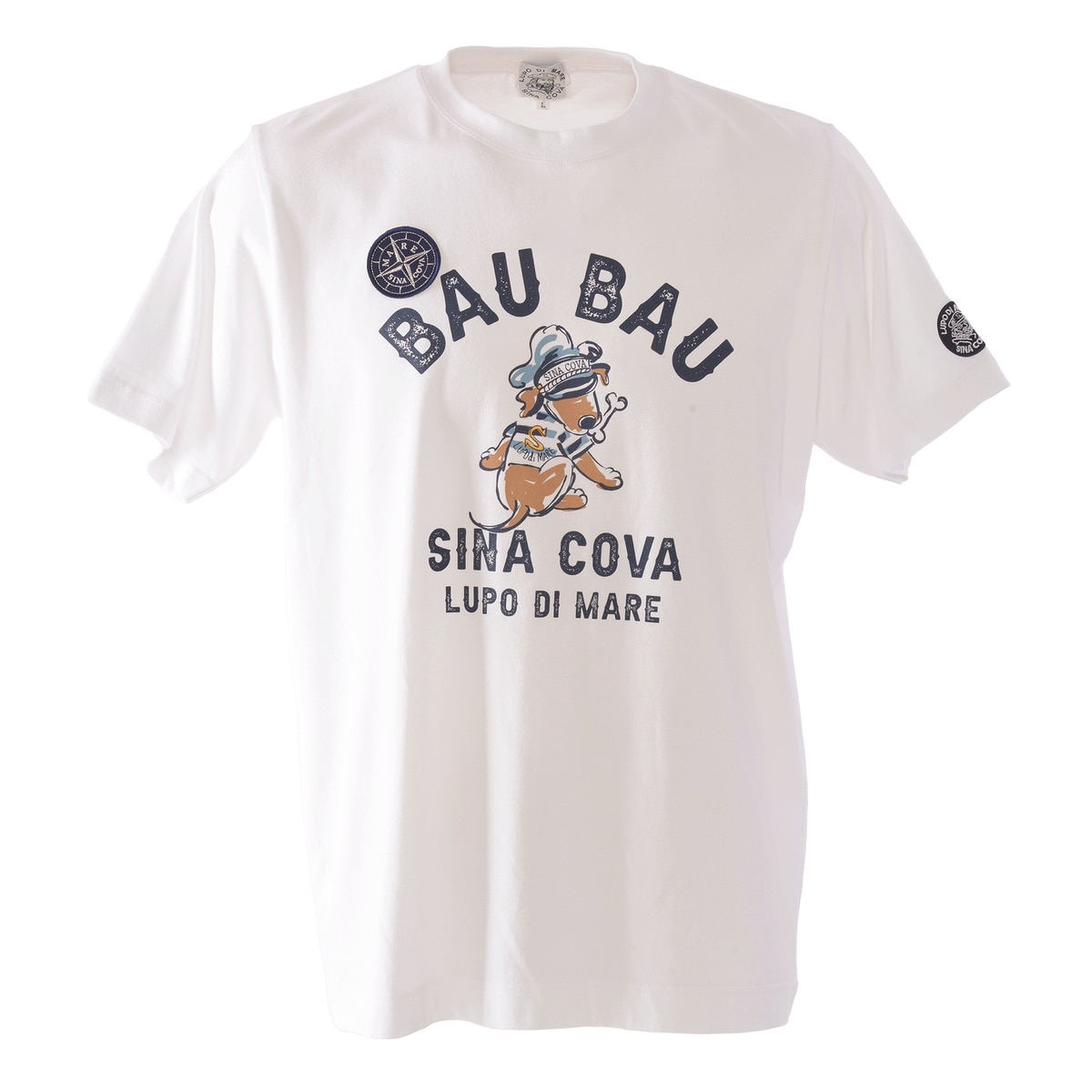 [SINA COVA(シナコバ)]半袖Tシャツ ユニセックス(男女兼用)(BAU,BAU.) 25120550 ホワイト L