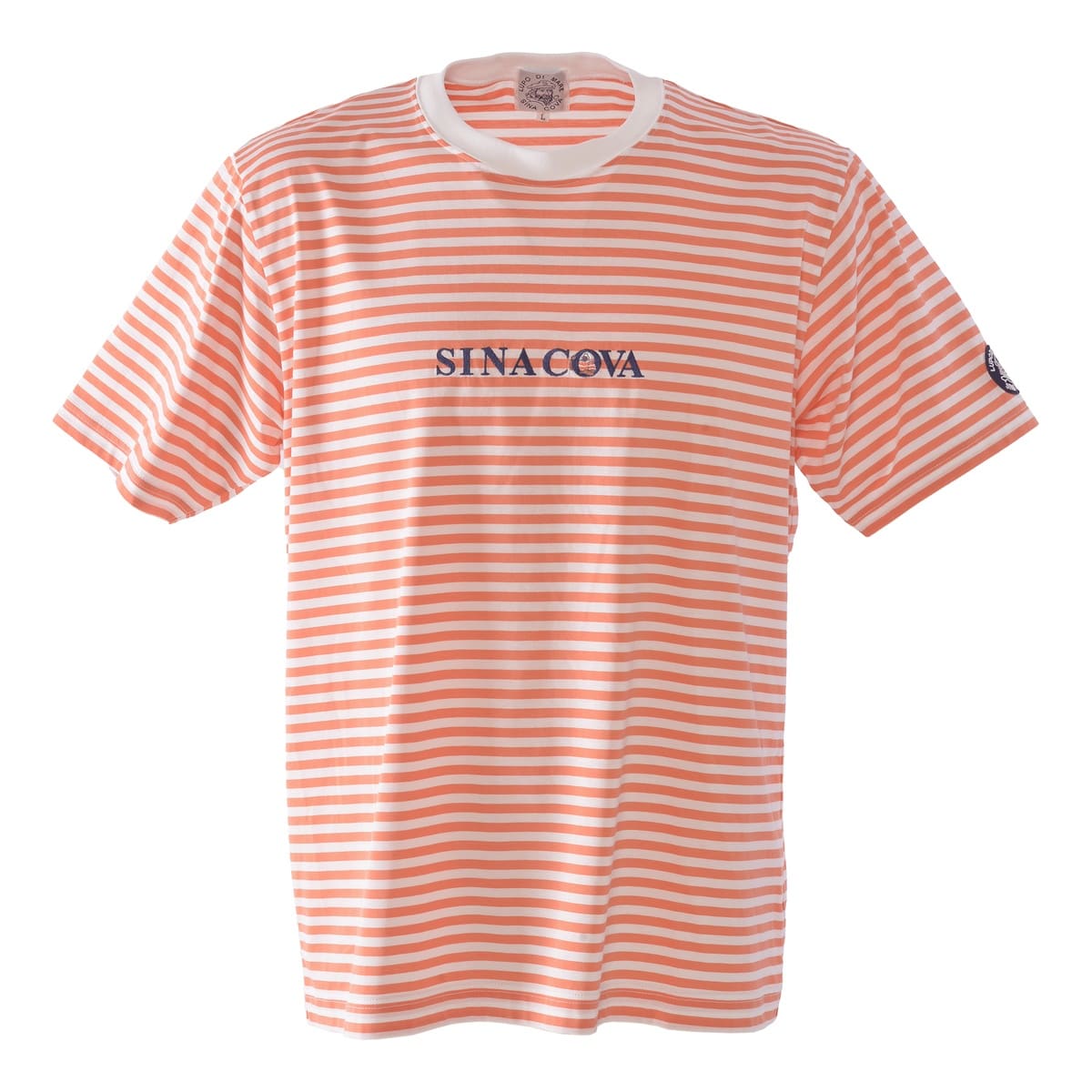 [SINA COVA(シナコバ)]ボーダー柄半袖Tシャツ ユニセックス(男女兼用) 25120570 オレンジ L