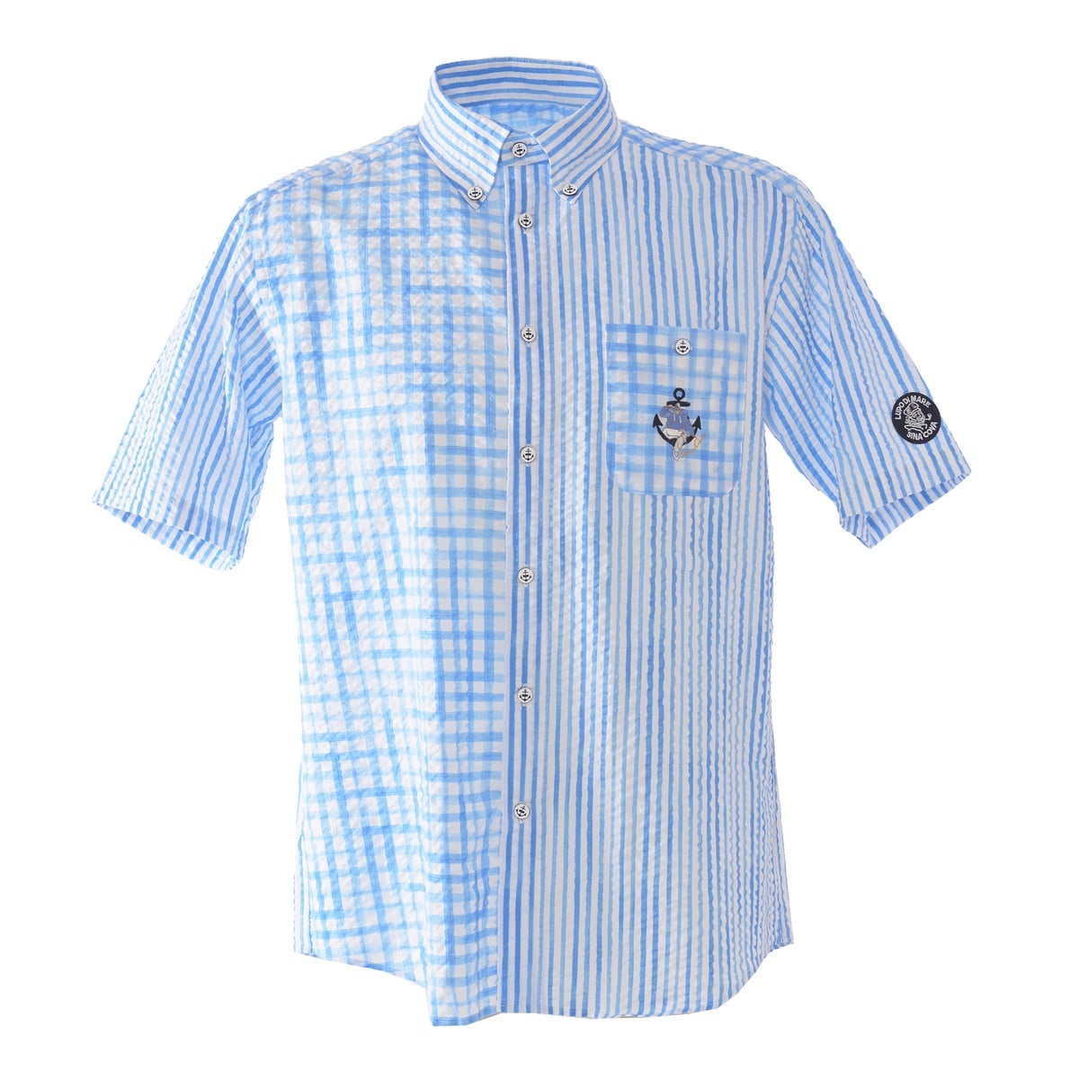 [SINA COVA(シナコバ)]半袖ボタンダウンシャツ 25124510 ブルー L