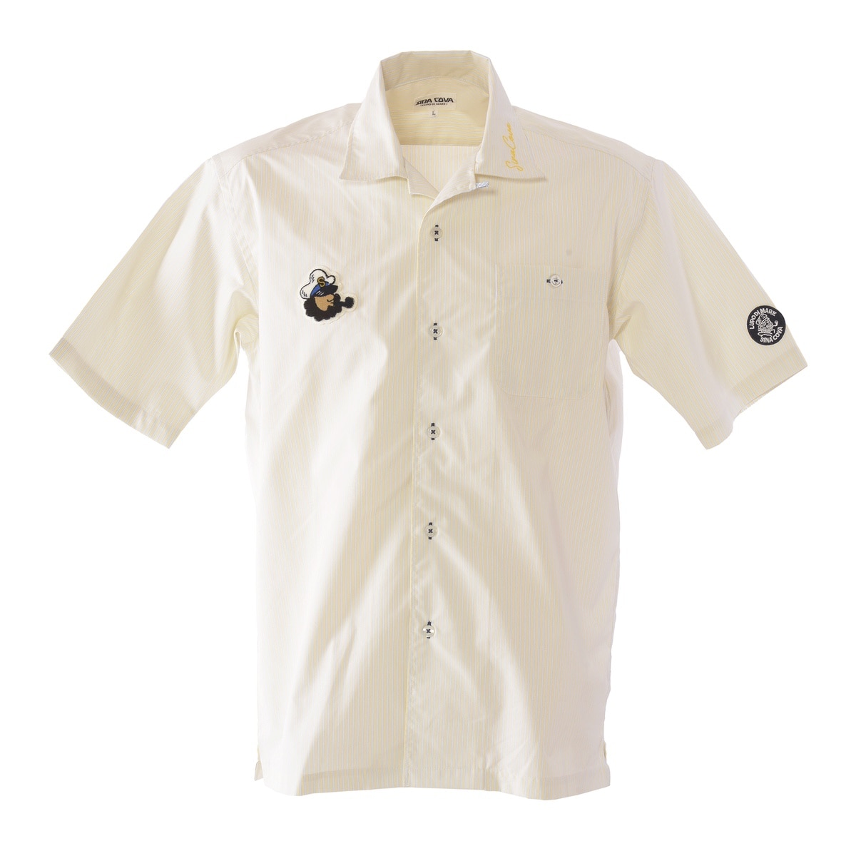 [SINA COVA(シナコバ)]オープンカラー半袖シャツ 25124520 イエロー LL