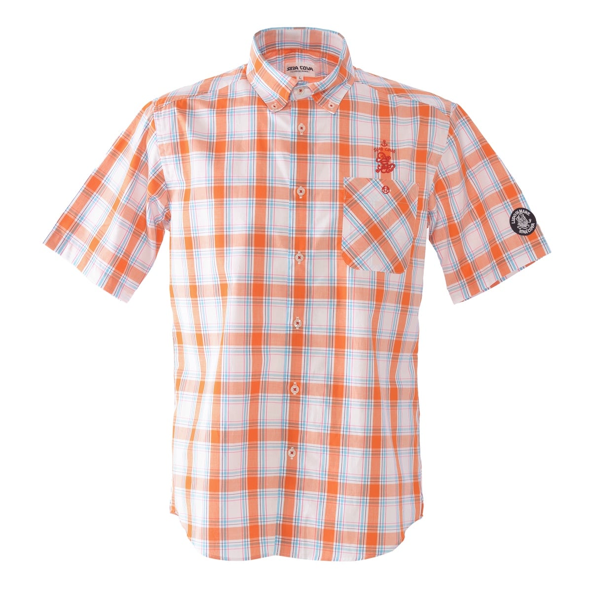 [SINA COVA(シナコバ)]半袖ボタンダウンシャツ 25124530 オレンジ L