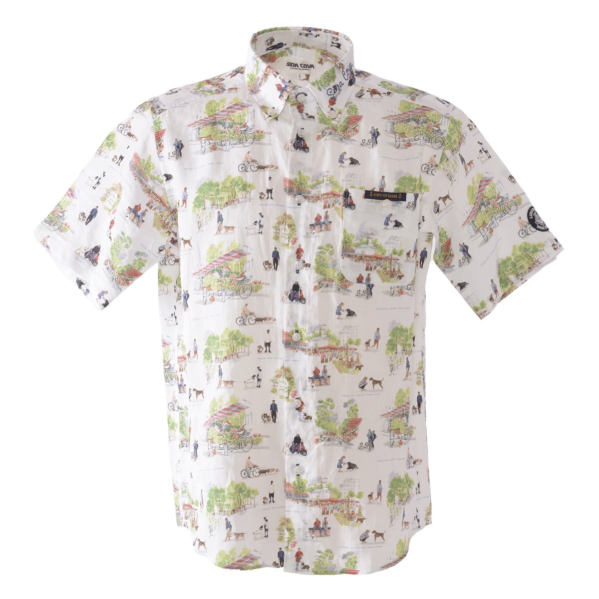 [SINA COVA(シナコバ)]半袖ボタンダウンシャツ 25124540 ホワイト LL