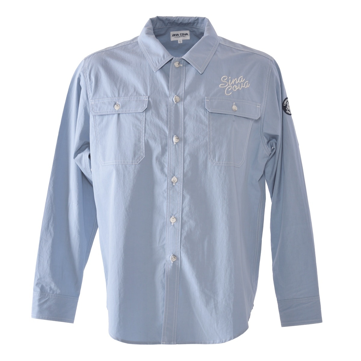 [SINA COVA(シナコバ)]長袖CPOシャツジャケット 25134010 サックス LLサイズ