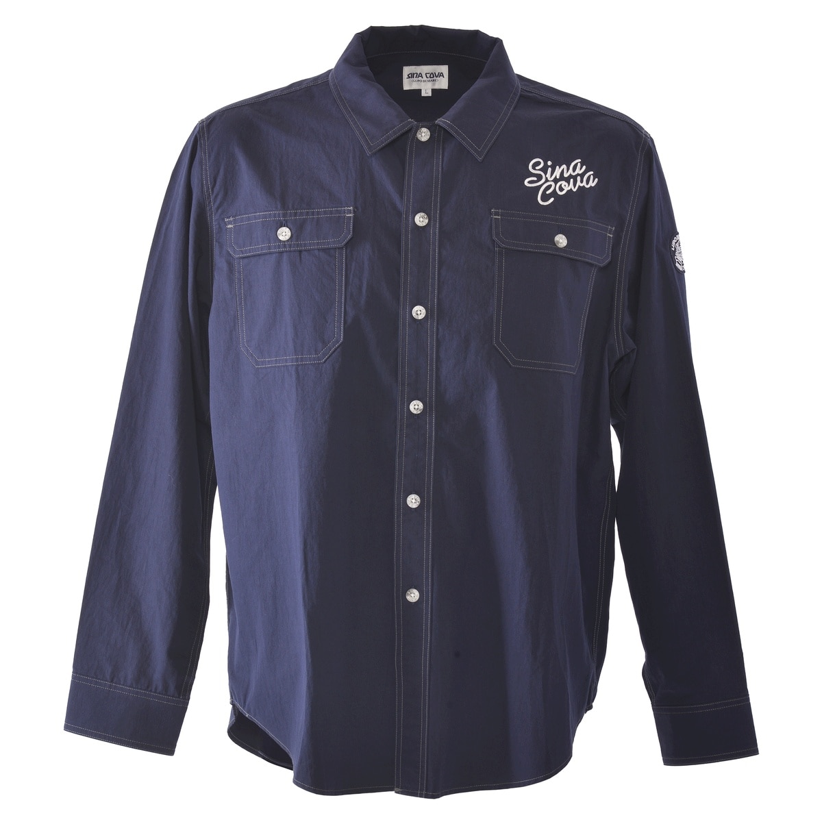 [SINA COVA(シナコバ)]長袖CPOシャツジャケット 25134010 ネイビー LLサイズ