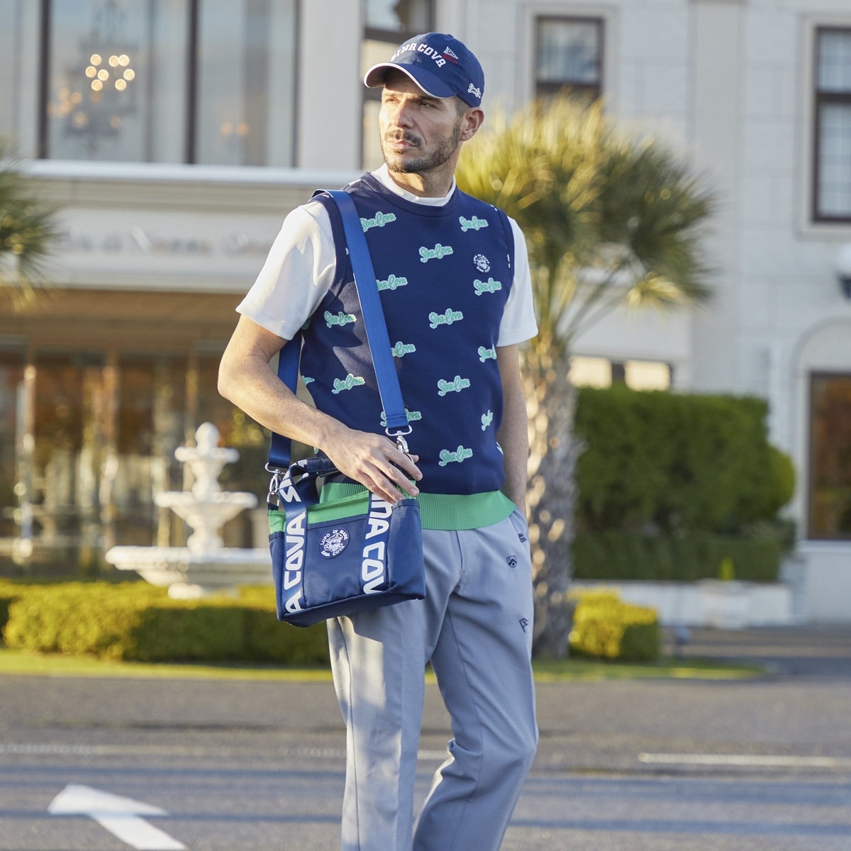 [SINA COVA(シナコバ)]ニットベスト 25152510 ネイビー LLサイズ