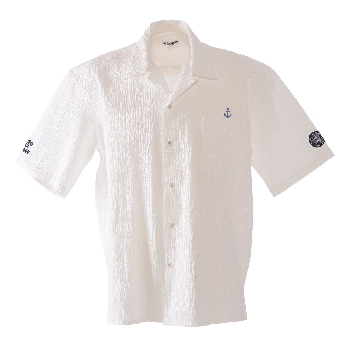 [SINA COVA(シナコバ)]オープンカラー半袖シャツ 25154510 ホワイト Lサイズ