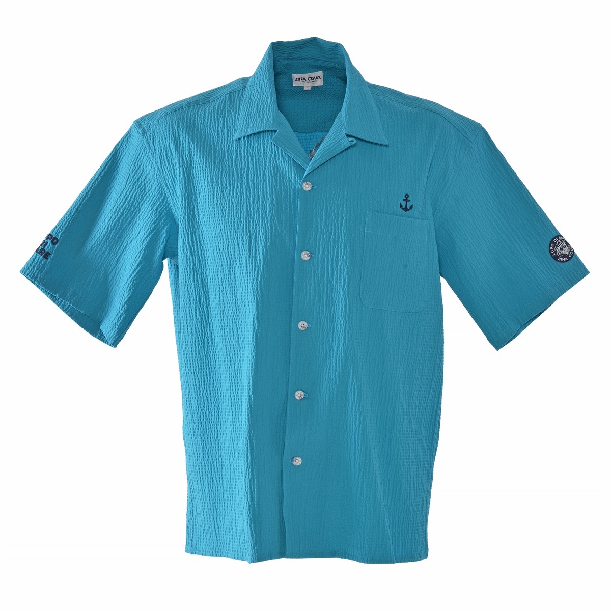 [SINA COVA(シナコバ)]オープンカラー半袖シャツ 25154510 グリーン Lサイズ