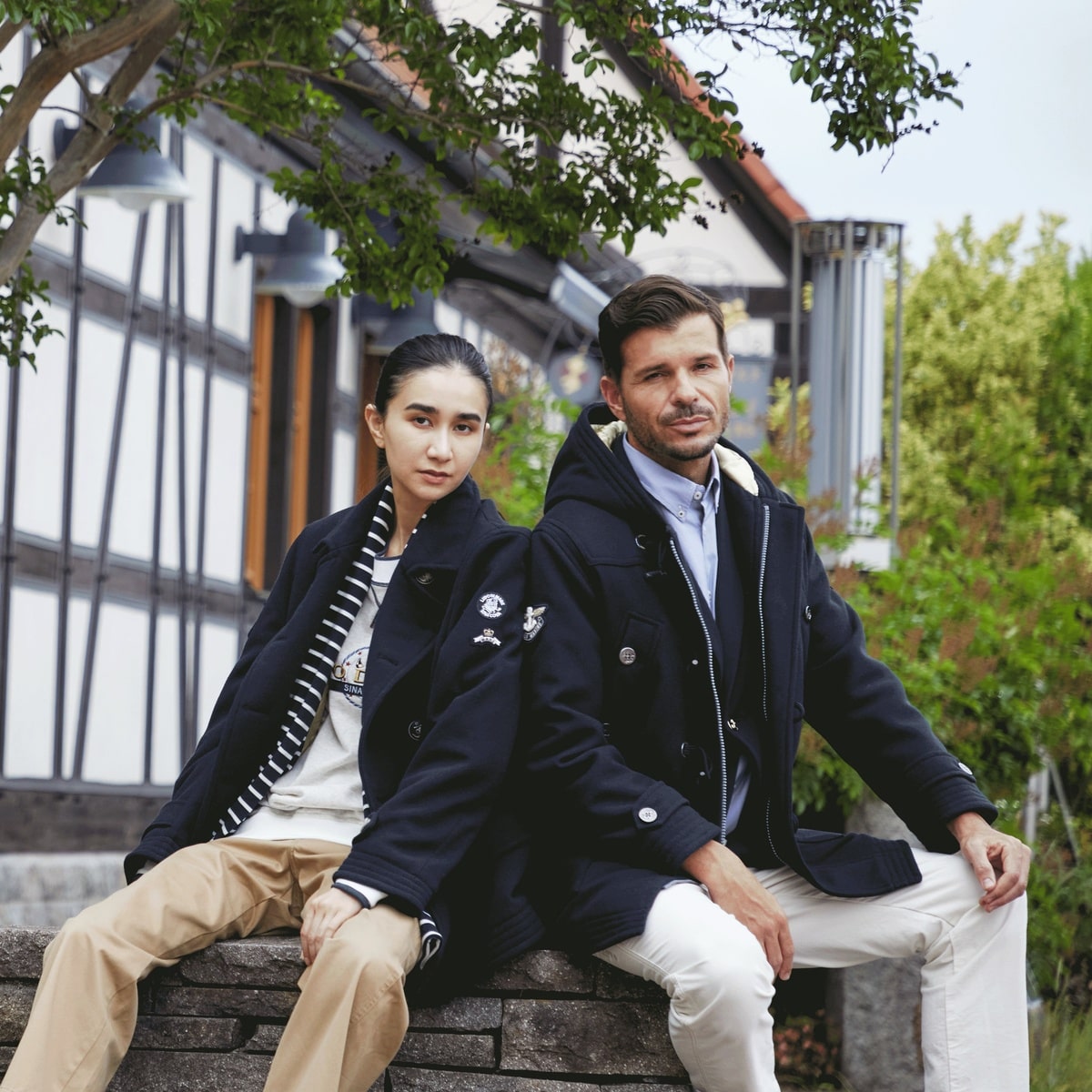 [SINA COVA(シナコバ)]ダッフルコート 25213100 ネイビー Lサイズ