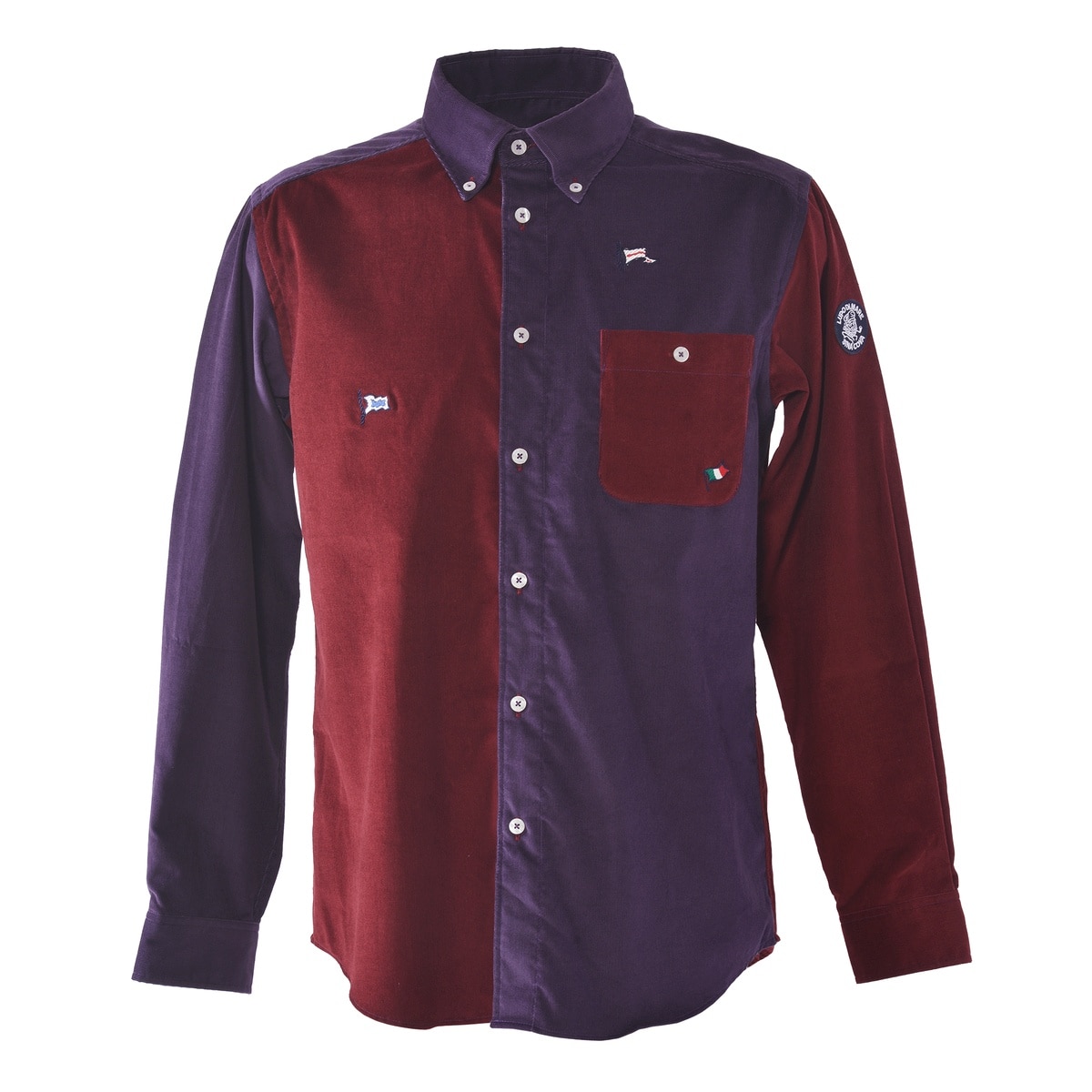 [SINA COVA(シナコバ)]長袖ボタンダウンシャツ 25224060 パープル LLサイズ