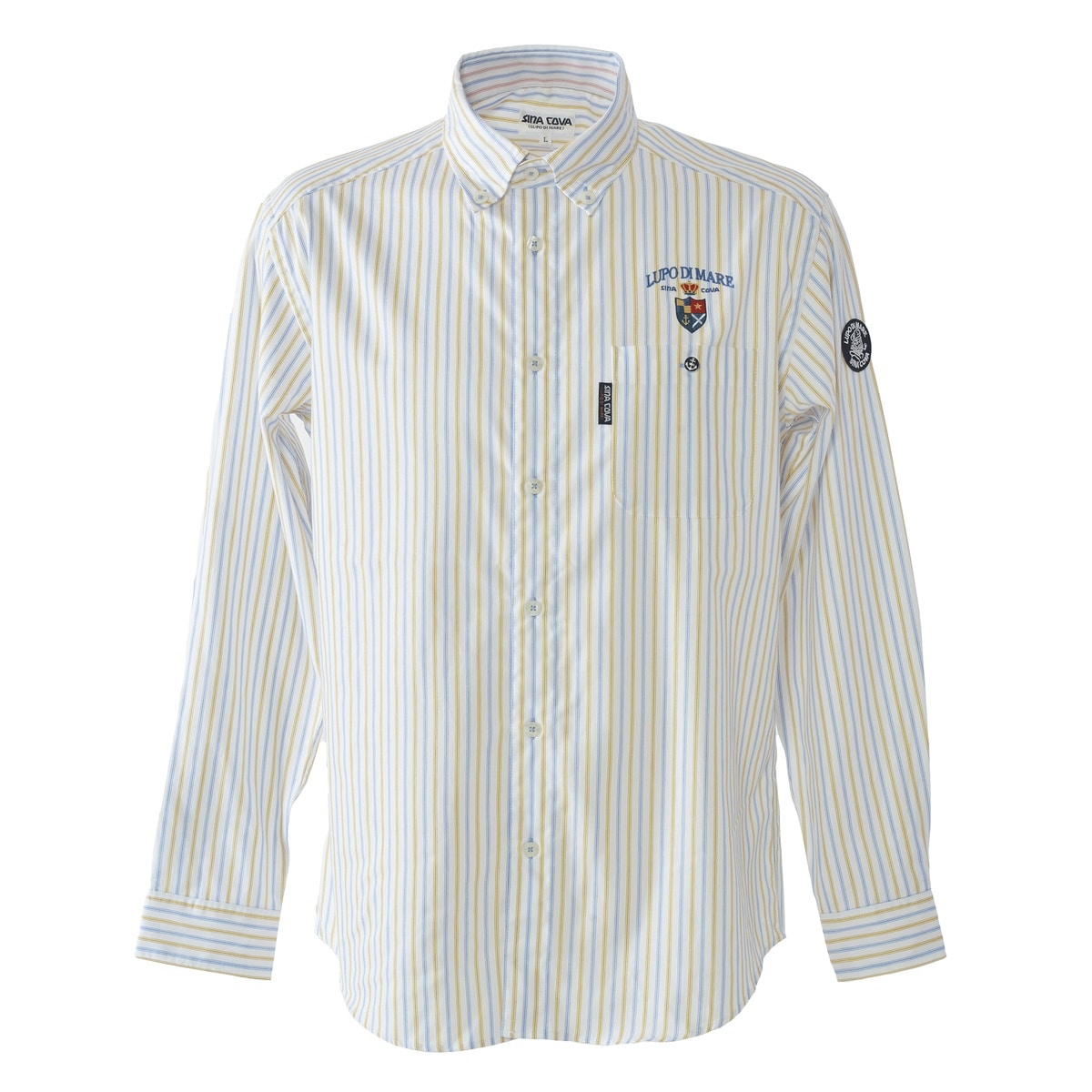 [SINA COVA]長袖ボタンダウンシャツ Lサイズ イエロー 26114020