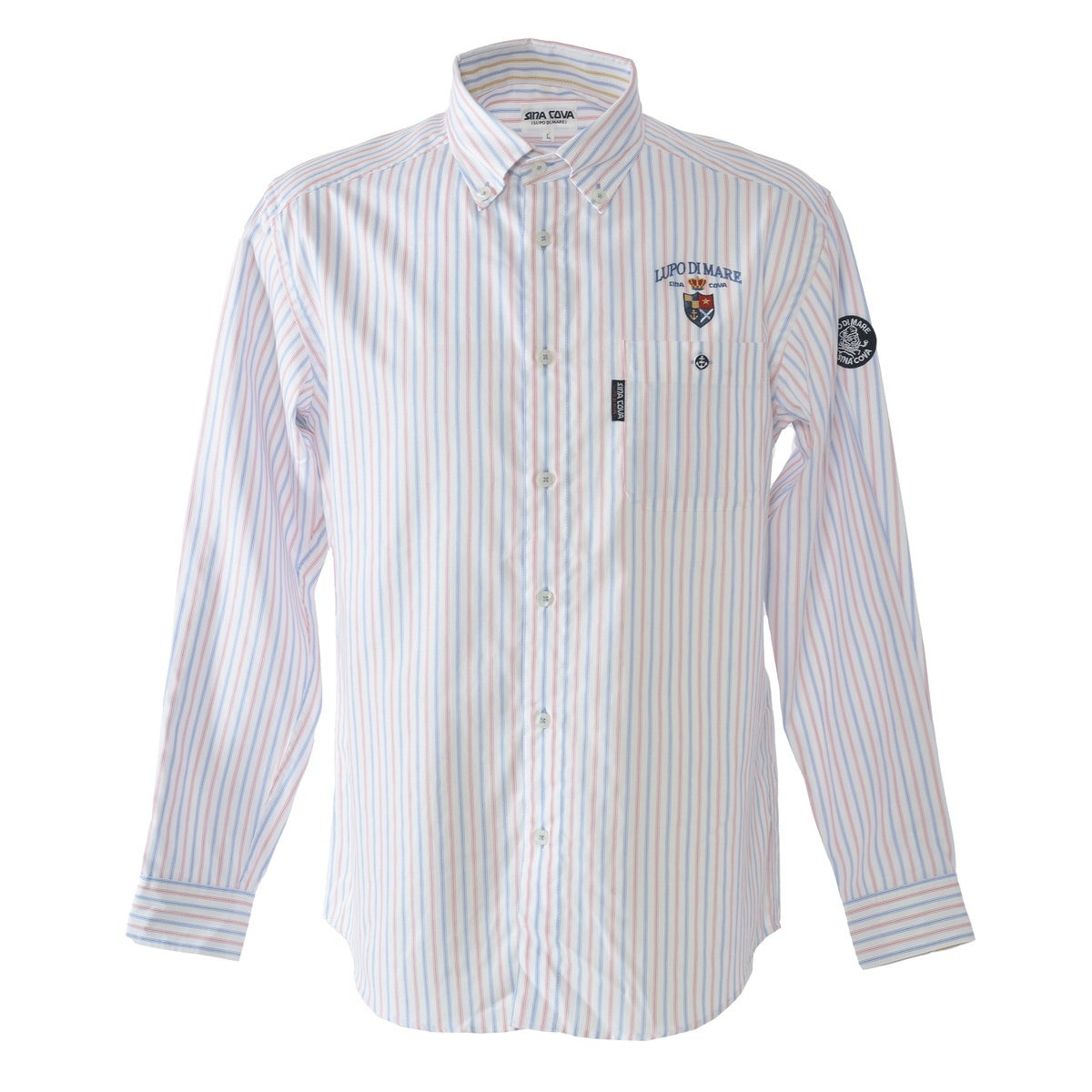 [SINA COVA]長袖ボタンダウンシャツ Lサイズ レッド 26114020