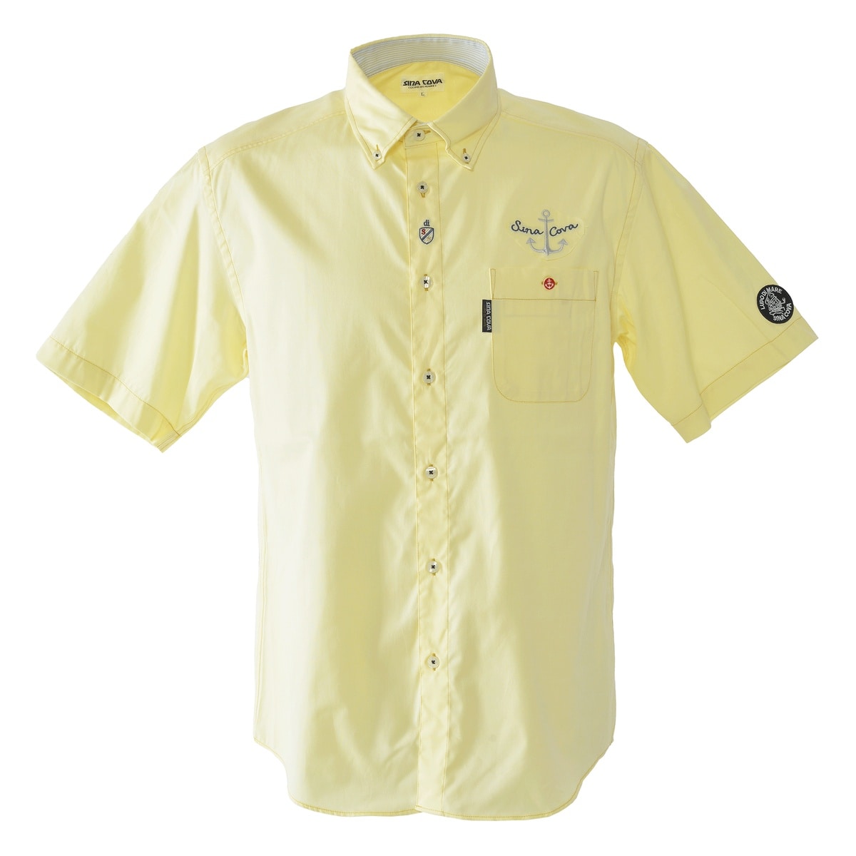 [SINA COVA]半袖ボタンダウンシャツ Lサイズ イエロー 26114510
