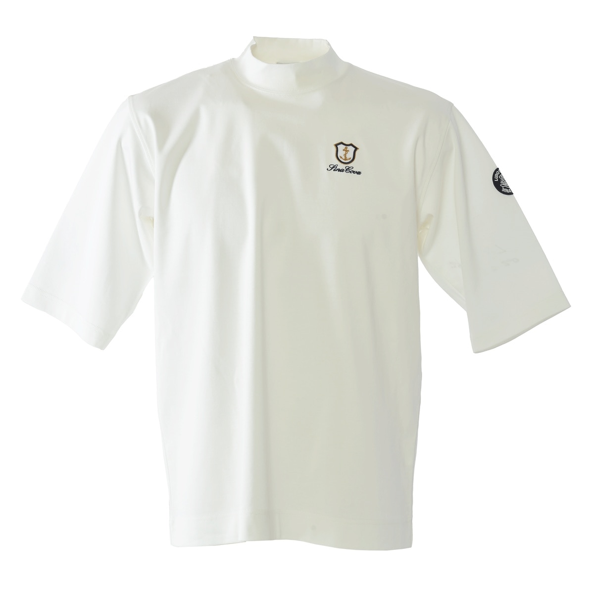 [SINA COVA]5分袖モックネックTシャツ LLサイズ オフホワイト 26130510