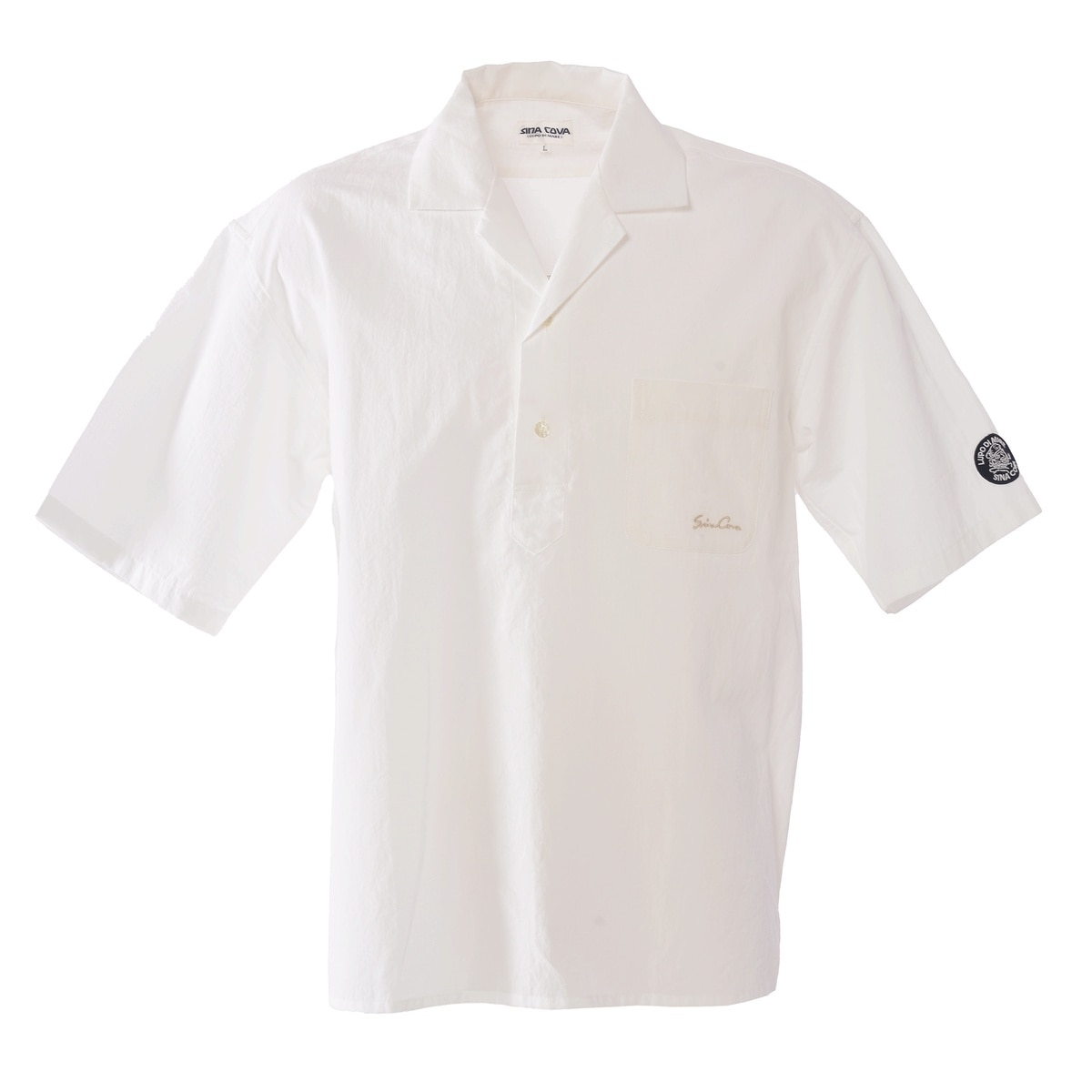 [SINA COVA]半袖カプリシャツ Lサイズ オフホワイト 26130540