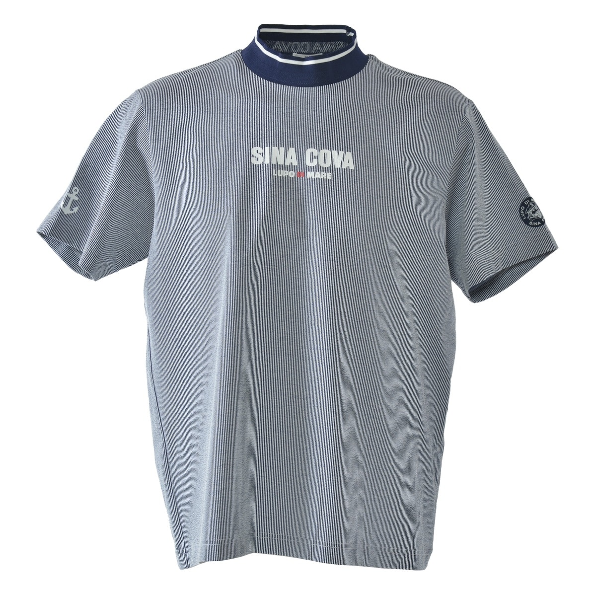 [SINA COVA]モックネックTシャツ Lサイズ ネイビー 26150550
