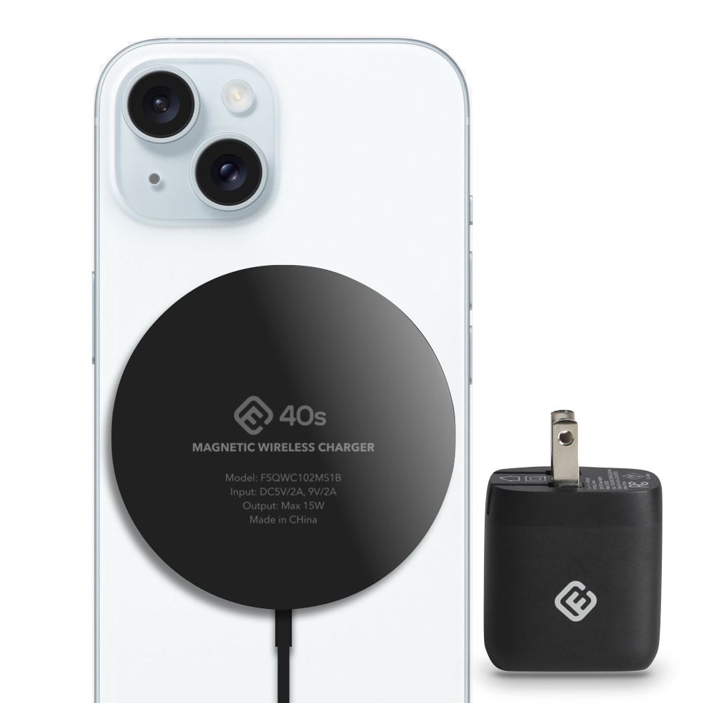 (急速充電セット) MagSafe充電器 急速 iPhone対応 ワイヤレス充電 40s MS1 モーブ+ブラック