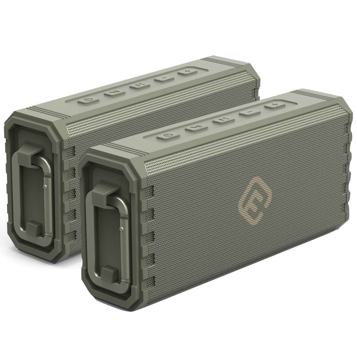 （2台セット）Bluetoothスピーカー 防水  IPX7 堅牢型 大音量 SDカード ポータブル 小型 40s HW2