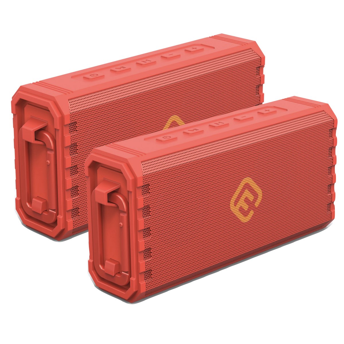 （2台セット）Bluetoothスピーカー 防水  IPX7 堅牢型 大音量 SDカード ポータブル 小型 40s HW2