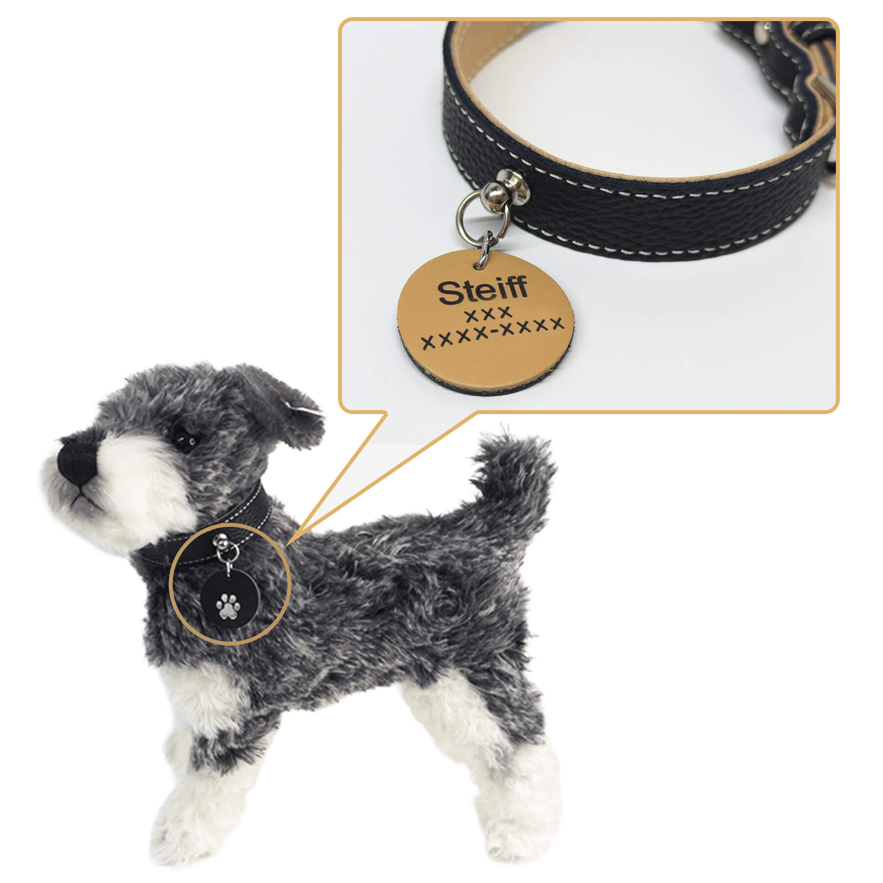 シュナウザー名入れ首輪のオプション