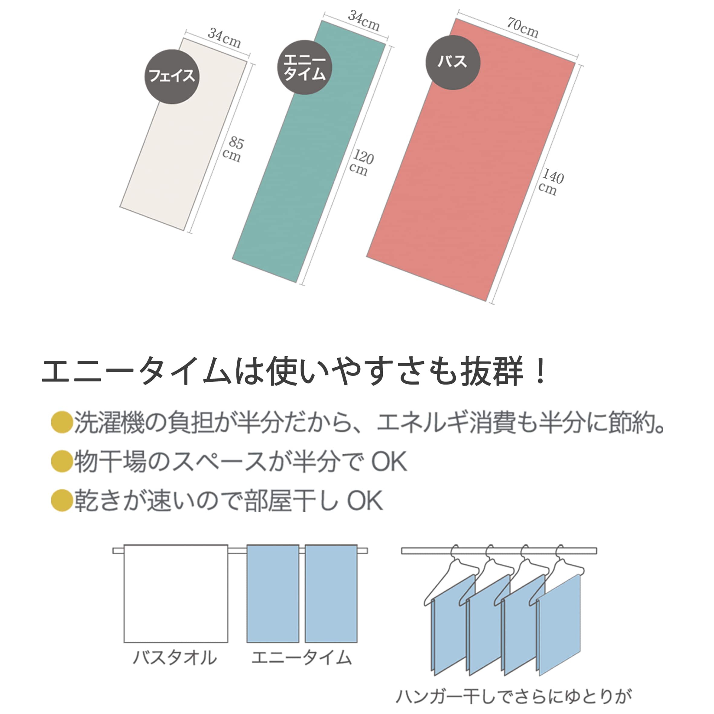 《エアーかおる》ダディボーイ バスタオル半分時代(旧サイズ名:エニータイム) マウンテンブルー マウンテンブルー