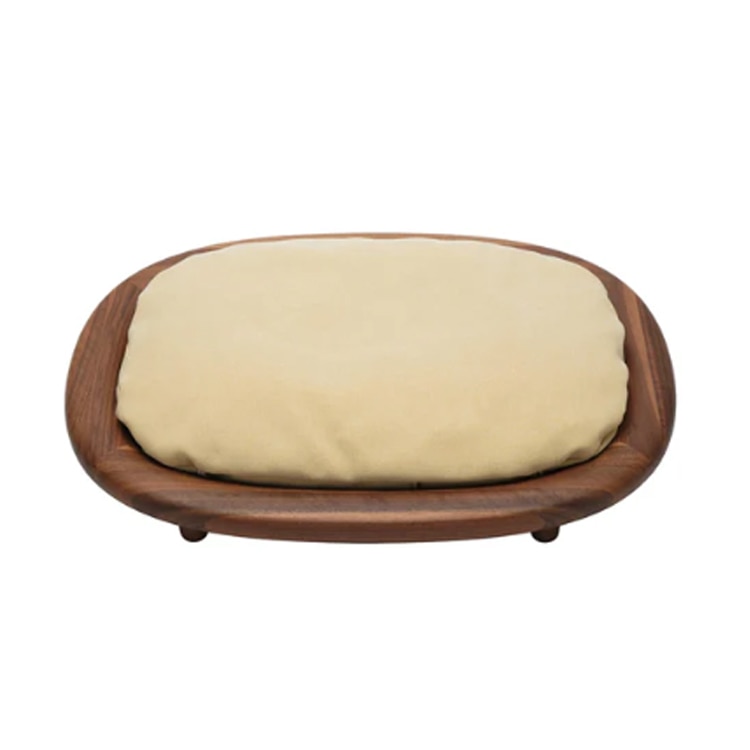 KARIMOKU CAT BED (Yellow beige & walnut natural)