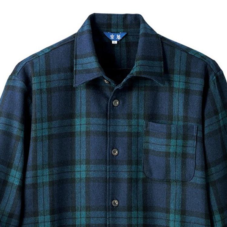 シャツ 長袖 ウール メンズ 958140 通販 日本製 ウールシャツ