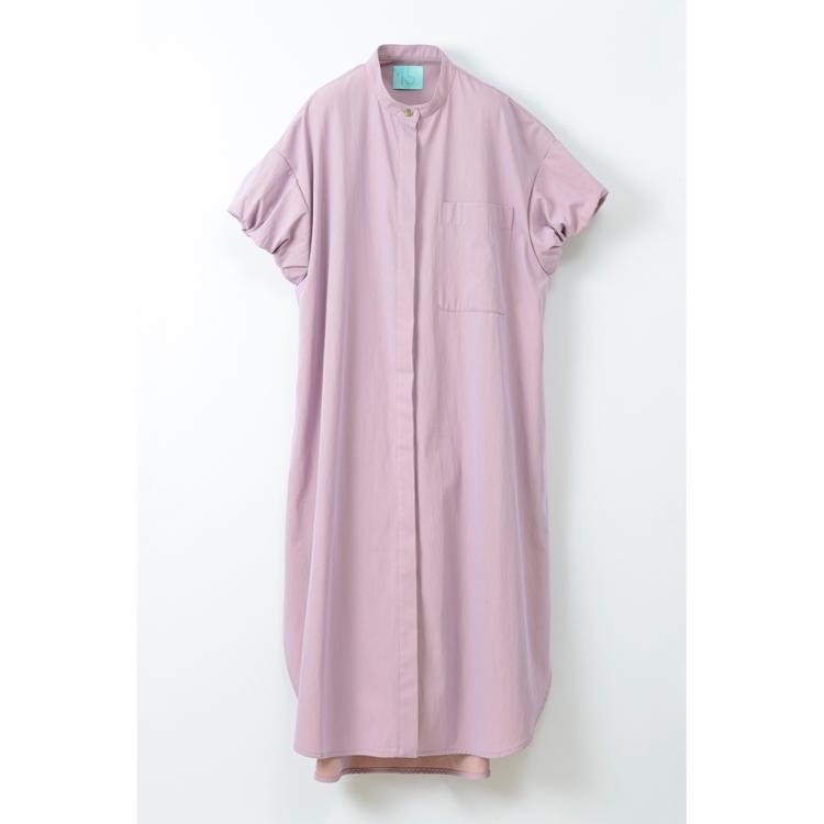 極美品】MYLAN マイランバイカラーシャツワンピースドレスピンク紫