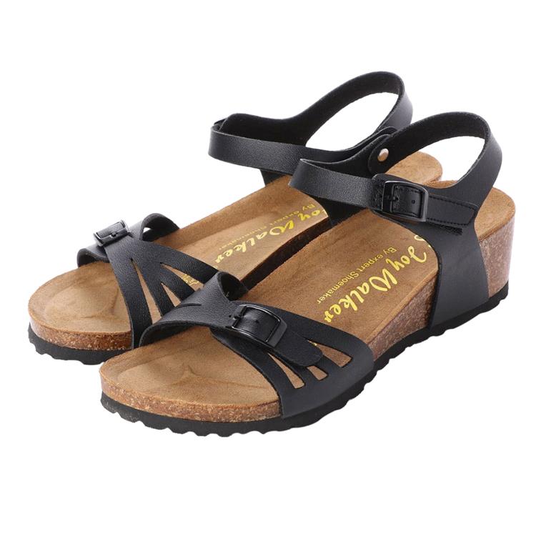 コンフォートサンダル 黒と金色 24.5cm （美品 PRADA プラダ レザー  