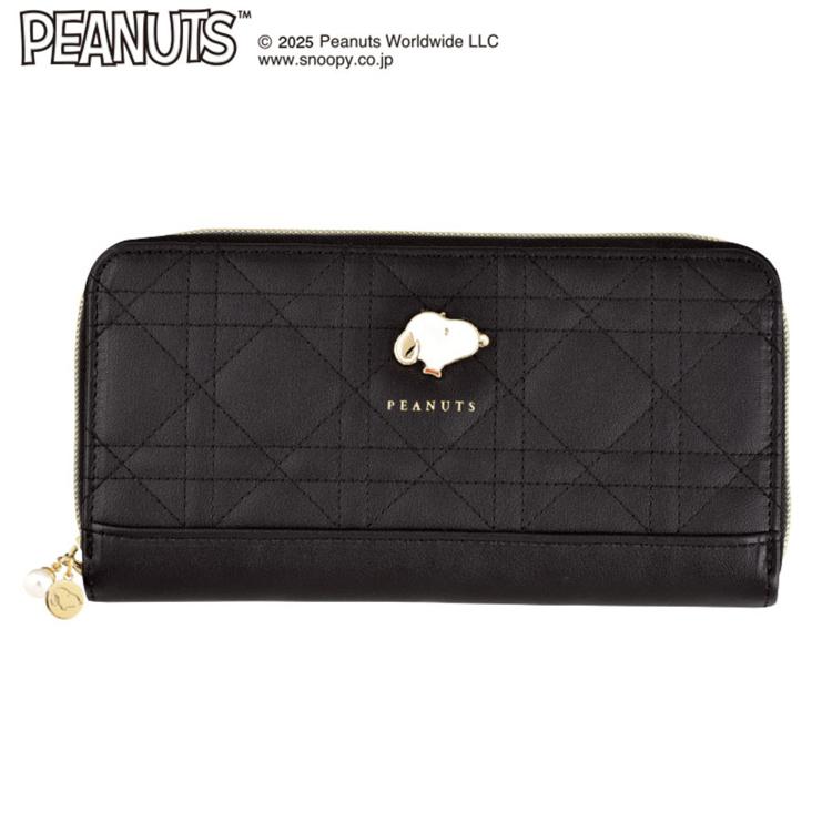 スヌーピーキルトPブラック