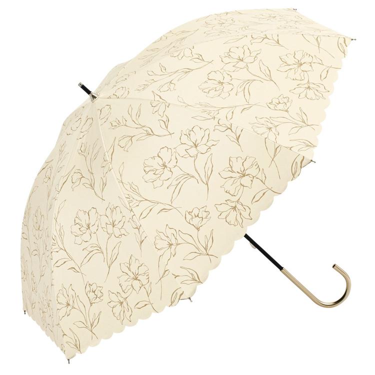 ラインフラワー/アイボリー