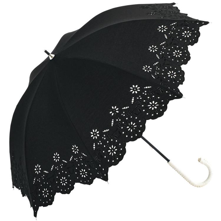 カットワークレース/ブラック