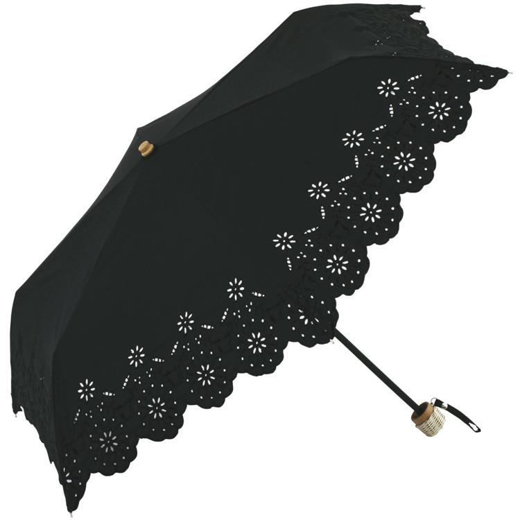 カットワークレース/ブラック