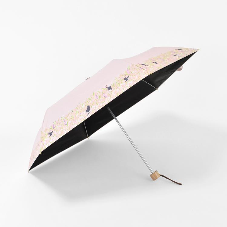 お花畑と猫/ピンク