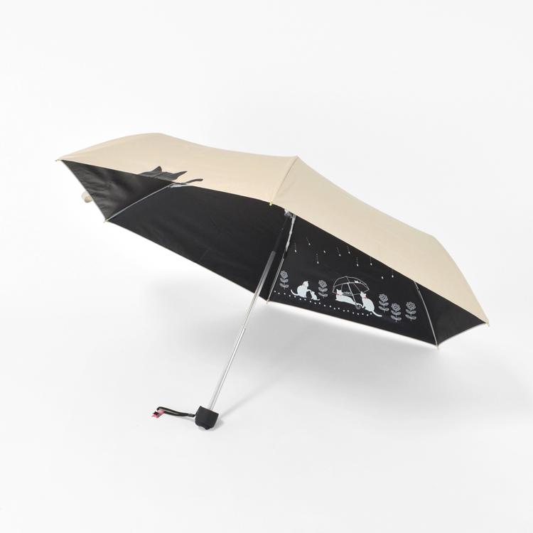 傘と猫/ベージュ2