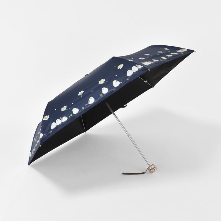 お花とシマエナガ/ネイビー