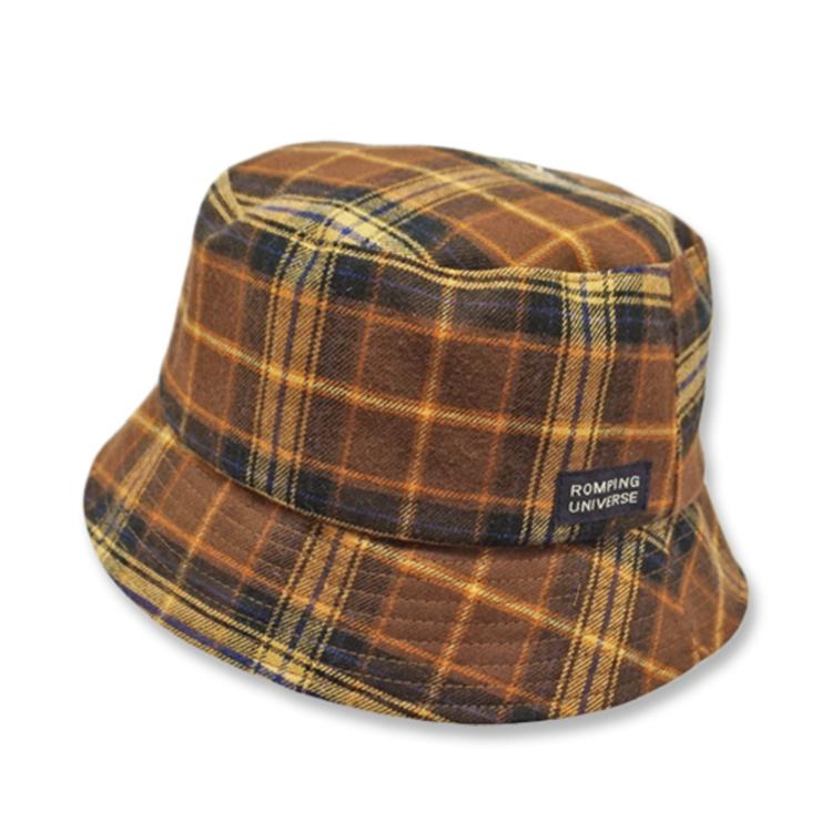 チェック/ブラウン